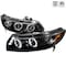 Spec-D Tuning 06-11 Honda Civic Halo LED Projector Black, 2LHP-CV062JM-TM 2LHP-CV062JM-TM - alternate 1